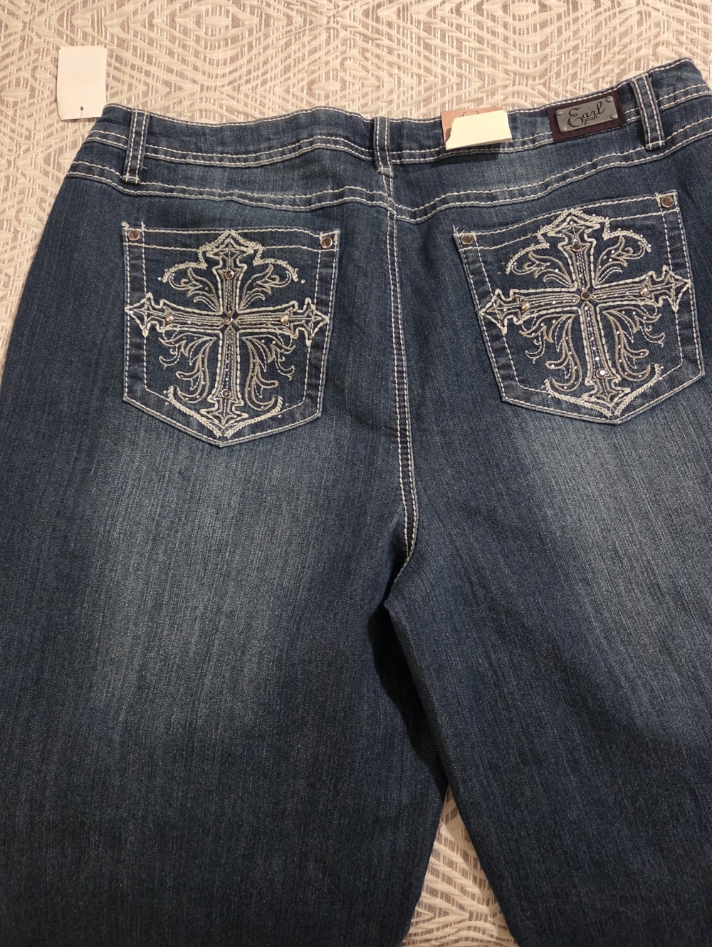 NEW WITH TAGS EARL Bling Dark Blue Bootcut Women’s Jeans 18W